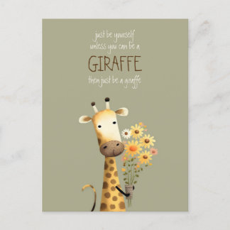 Giraffe - Sei selbst lustig Postkarte