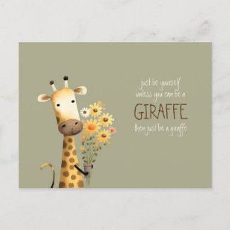 Giraffe - Sei selbst lustige Postkarte