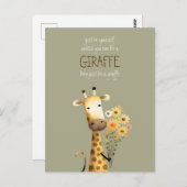 Giraffe - Seien Sie lustig Postkarte (Vorne/Hinten)