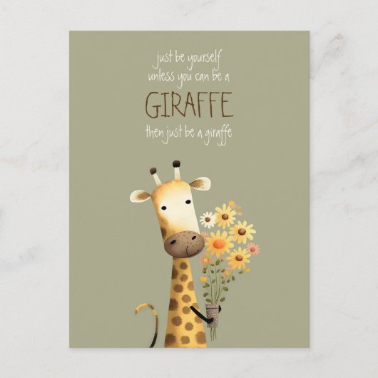 Giraffe - Seien Sie lustig Postkarte (Vorderseite)