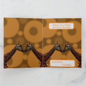 Giraffe Selbstreflexion, Big Birthday Card Karte (Innenseite)