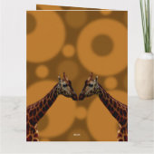 Giraffe Selbstreflexion, Big Birthday Card Karte (Rückseite)