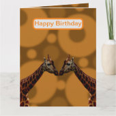 Giraffe Selbstreflexion, Big Birthday Card Karte (Vorderseite)