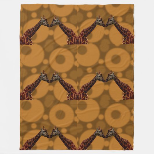 Giraffe Selbstreflexion, Fleecedecke (Vorderseite)