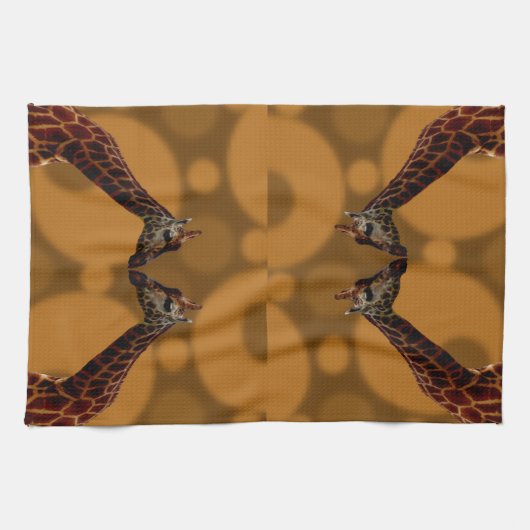 Giraffe Selbstreflexion, Geschirrtuch (Horizontal)