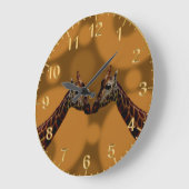 Giraffe Selbstreflexion, Große Wanduhr (Winkel)