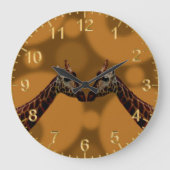 Giraffe Selbstreflexion, Große Wanduhr (Vorderseite)