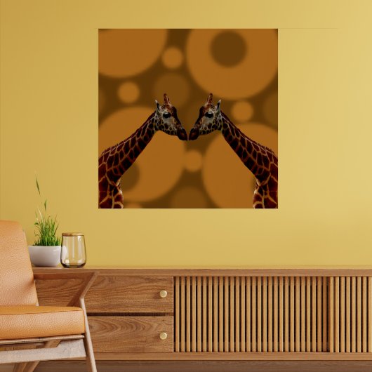 Giraffe Selbstreflexion, Poster (Wohnzimmer 2)