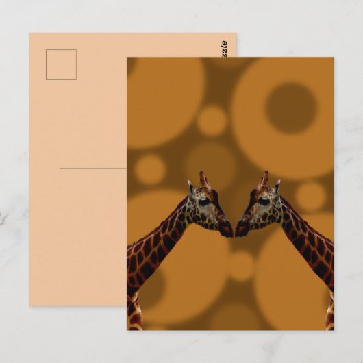 Giraffe Selbstreflexion, Postkarte (Vorne/Hinten)