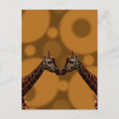 Giraffe Selbstreflexion, Postkarte (Vorderseite)