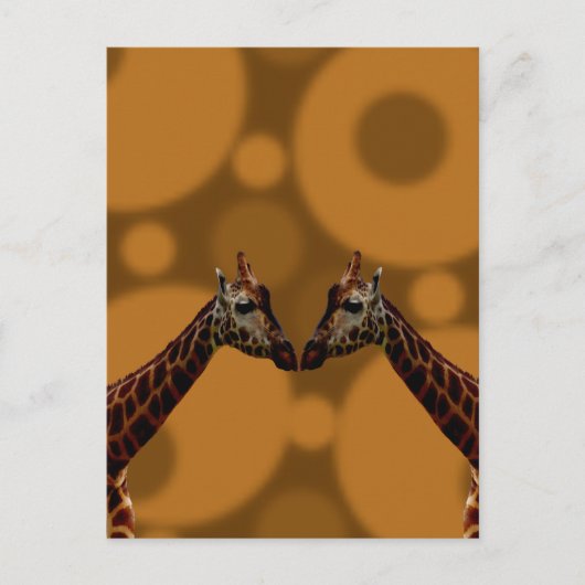 Giraffe Selbstreflexion, Postkarte (Vorderseite)