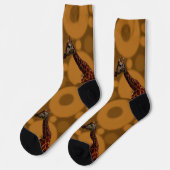 Giraffe Selbstreflexion, Socken (Linkes Detail)