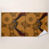 Giraffe Selbstreflexion, Strandtuch (Vorderseite)