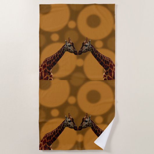 Giraffe Selbstreflexion, Strandtuch (Vorderseite)