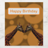 Giraffe Selbstreflexion, Weinetikett (Einzelnes Label)