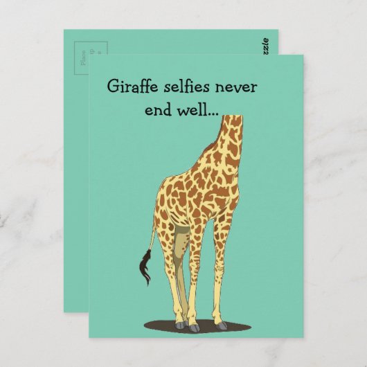 Giraffe selbt nie gut... postkarte (Vorne/Hinten)