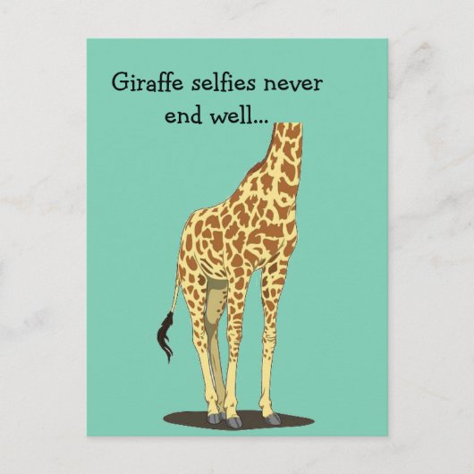Giraffe selbt nie gut... postkarte (Vorderseite)