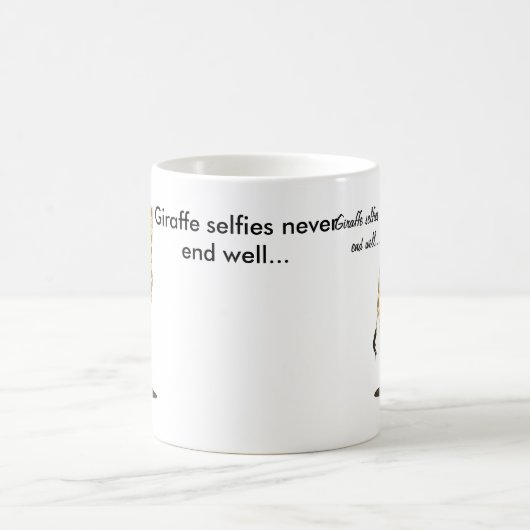 Giraffe selfies beenden nie gut… kaffeetasse (Mittel)