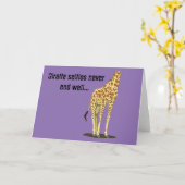 Giraffe selfies beenden nie gut… karte (Gelbe Blume)
