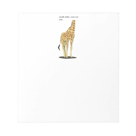 Giraffe Seliges Notizblock (Vorderseite)
