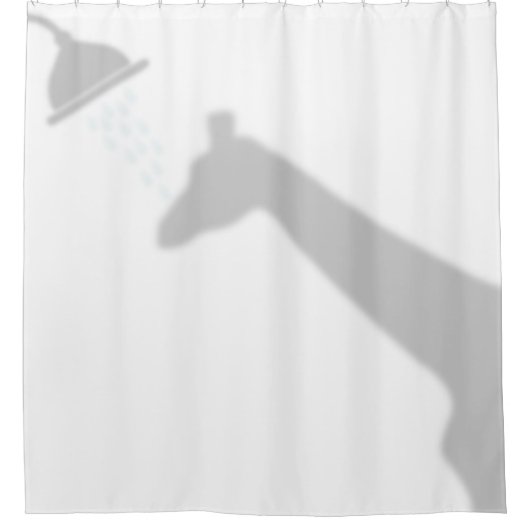 Giraffe Shadow Silhouette Shadow Buddies in Dusche Duschvorhang (Vorderseite)