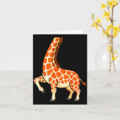 Giraffe Shirt Adult Men Women Kids Giraffe Costume Karte (Gelbe Blume)