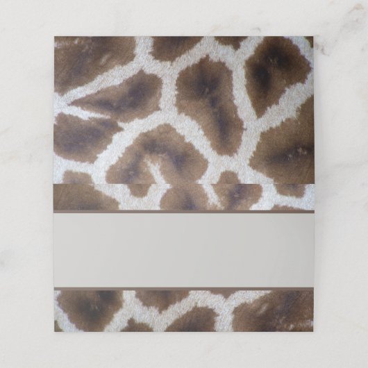 Giraffe Sighting Platzkarten (Außenseite Aufgefaltet)