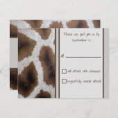 Giraffe Sighting Response Card RSVP Karte (Vorne/Hinten)