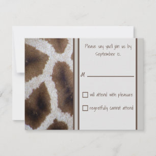 Giraffe Sighting Response Card RSVP Karte
