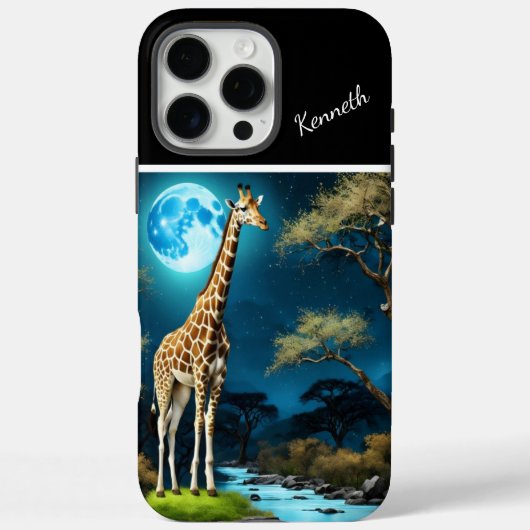 Giraffe-Silhouette am Fluss Case-Mate iPhone Hülle (Rückseite)