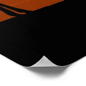 Giraffe Silhouette bei Sonnenuntergang Poster (Ecke)