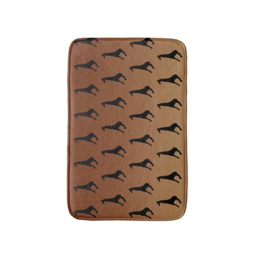 Giraffe Silhouette Muster Badematte (Vorderseite Vertikal)