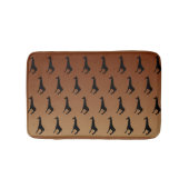 Giraffe Silhouette Muster Badematte (Vorderseite)