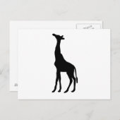 Giraffe-Silhouette Postkarte (Vorne/Hinten)
