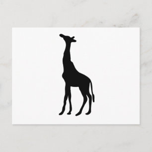 Giraffe-Silhouette Postkarte