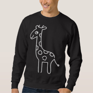 Giraffe Silhouette Wildtiere Niedliche Giraffe Sweatshirt