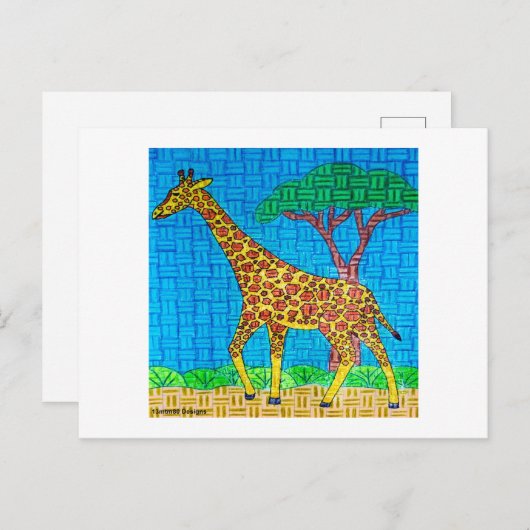 Giraffe (Single) - Postkarte (Vorne/Hinten)