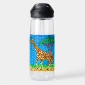 Giraffe (Single) - Wasserflasche Trinkflasche (Rückseite)
