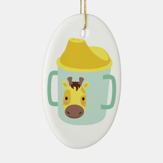 Giraffe Sippy Schale Keramikornament (Rechts)
