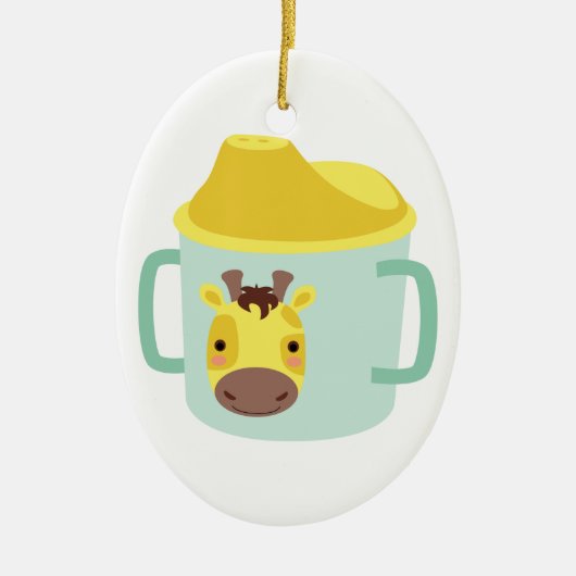 Giraffe Sippy Schale Keramikornament (Vorne)