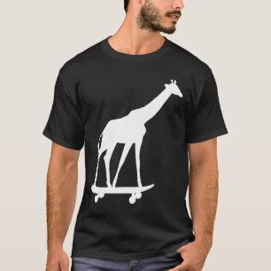 Giraffe Skateboarding Skateboard T-Shirt