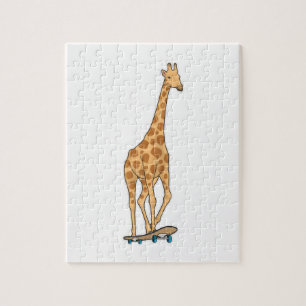 Giraffe Skater Skateboard Puzzle