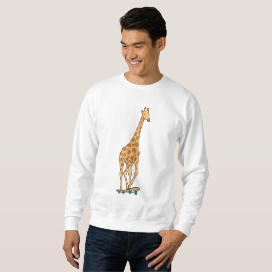 Giraffe Skater Skateboard Sweatshirt (Vorne ganz)