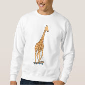 Giraffe Skater Skateboard Sweatshirt (Vorderseite)