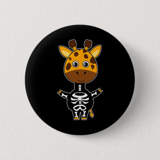 Giraffe Skeleton Xray Costume Cute Easy Halloween Button