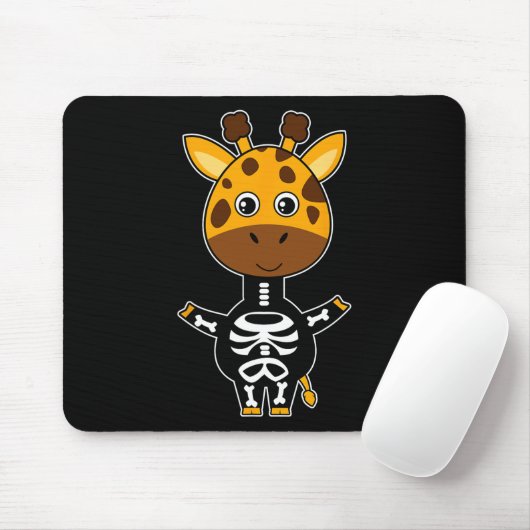 Giraffe Skeleton Xray Costume Cute Easy Halloween Mousepad (Mit Mouse)