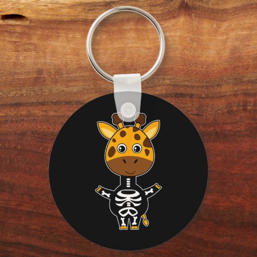 Giraffe Skeleton Xray Costume Cute Easy Halloween  Schlüsselanhänger (Vorderseite)