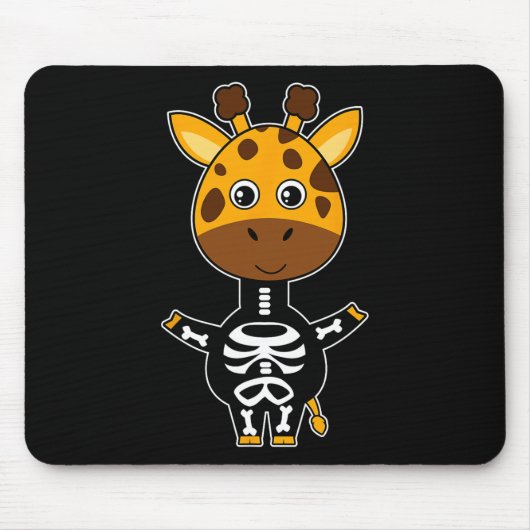 Giraffe Skeleton Xray Costume Niedlich Easy Hallow Mousepad (Vorne)