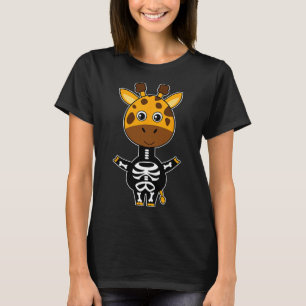 Giraffe Skeleton Xray Costume Niedlich Easy Hallow T-Shirt