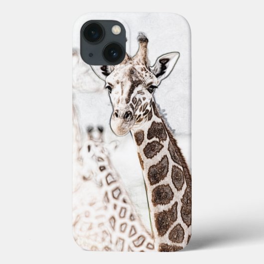 Giraffe Sketch Case-Mate iPhone Hülle (Rückseite)